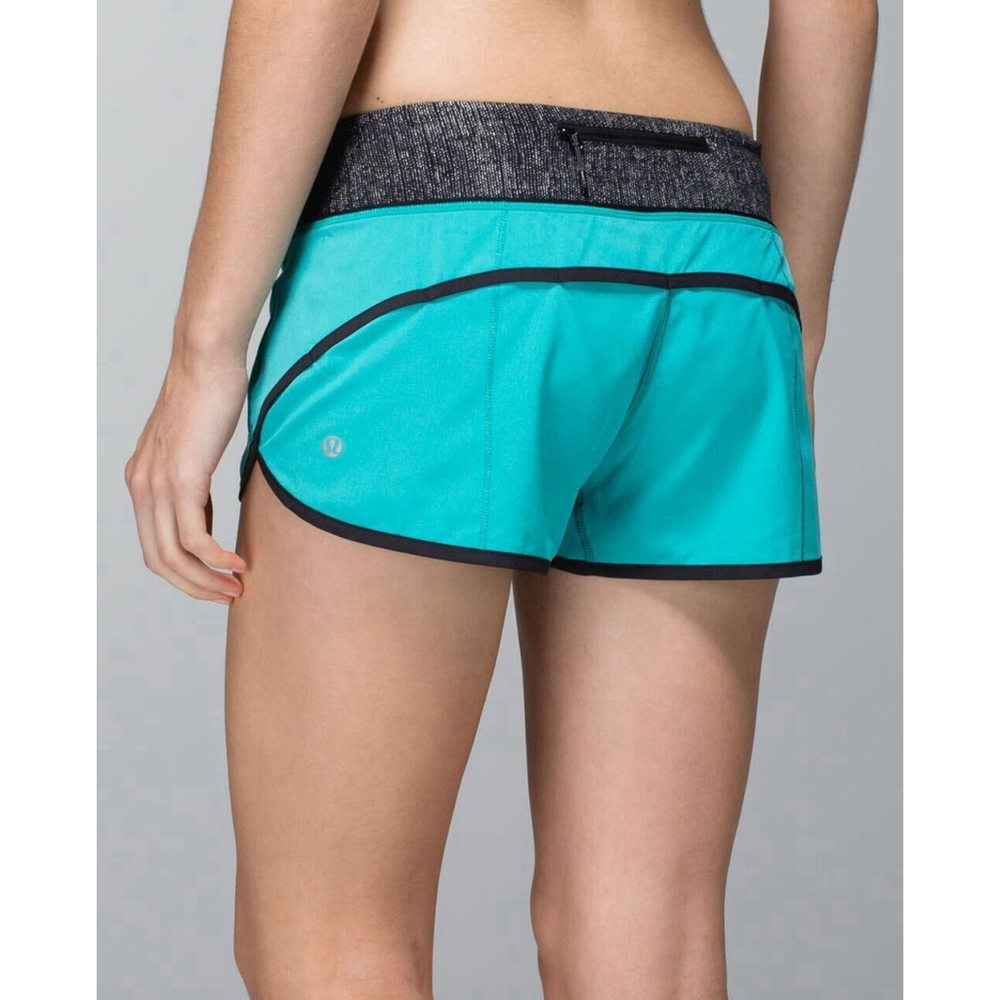Lululemon Run: Speed Short Blue‎ Tropics / Black Dune Size 6